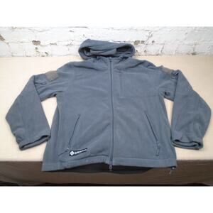 Bearskin 3 Tactical Fleece Hoodie Mens XL Gray Full Zip Pockets Outdoors Travel